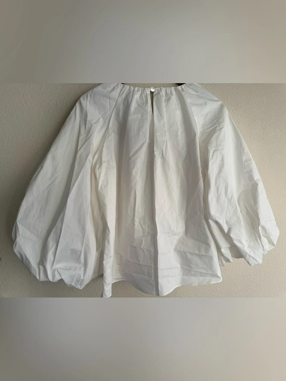 NWT Anthropologie Mare Mare White Cotton Puff Balloon Sleeve Blouse Top XXS/XS